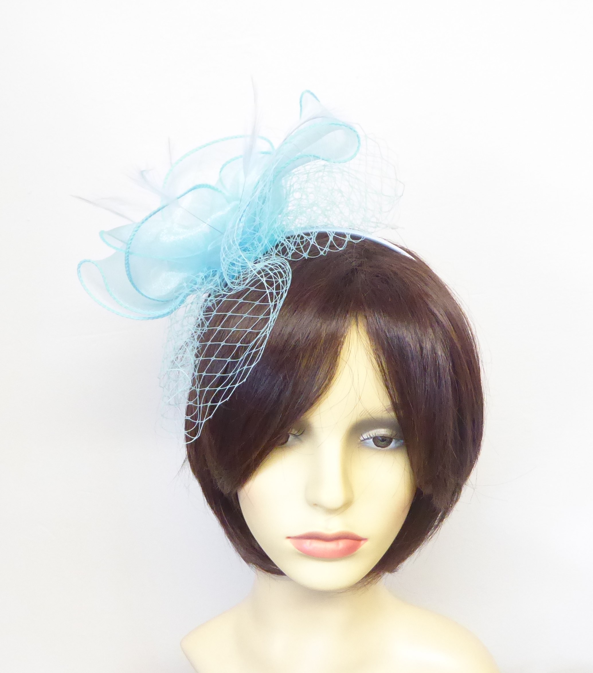 Organza Flower Bow Fascinators - Image 10