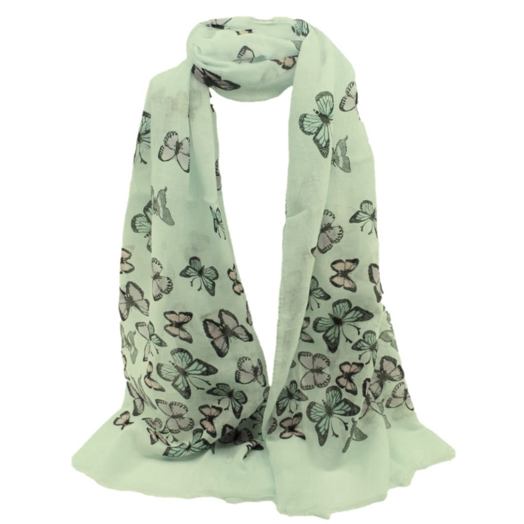 Butterfly Print Maxi Scarves