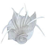 Feather Flower Sinamay Fascinator 9492051638 EGGSHELL BLUE