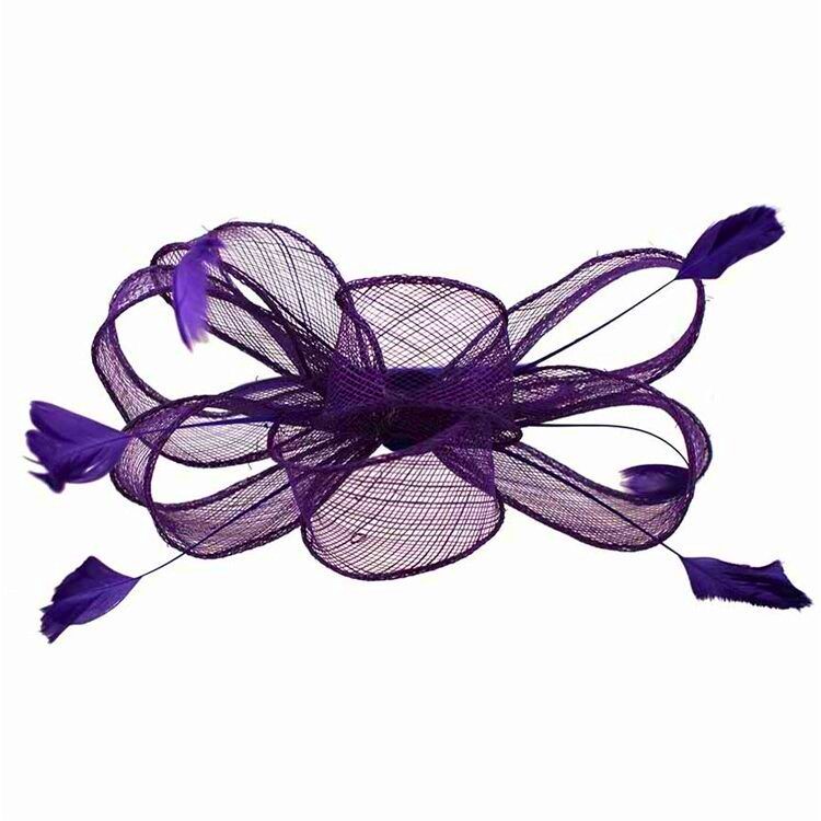 Sinamay Bow and Feather Fascinators - Image 5