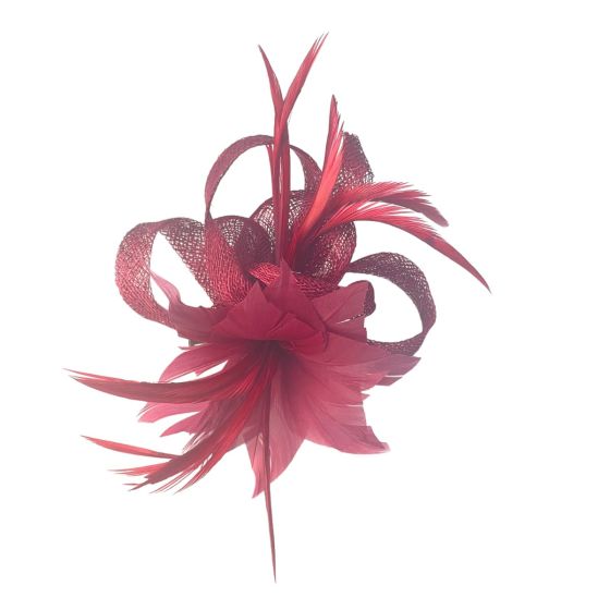 Feather Flower Sinamay Concord Fascinators - Image 8