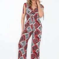 Monica Diamond Slinky Tie Shoulder Jumpsuit