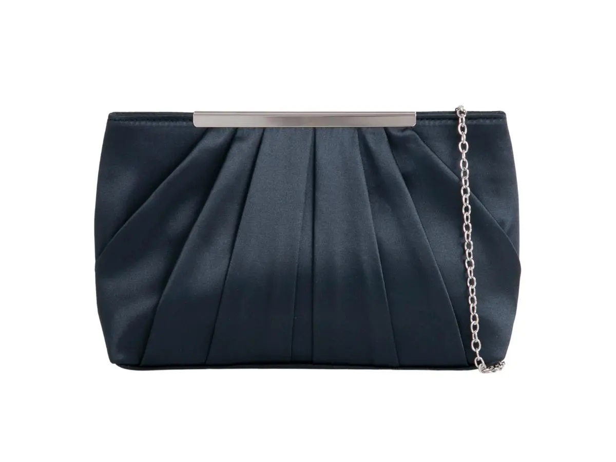 Satin Pleated Clutch Bag - Image 5