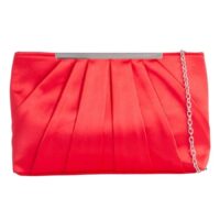 Satin Pleated Clutch Bag