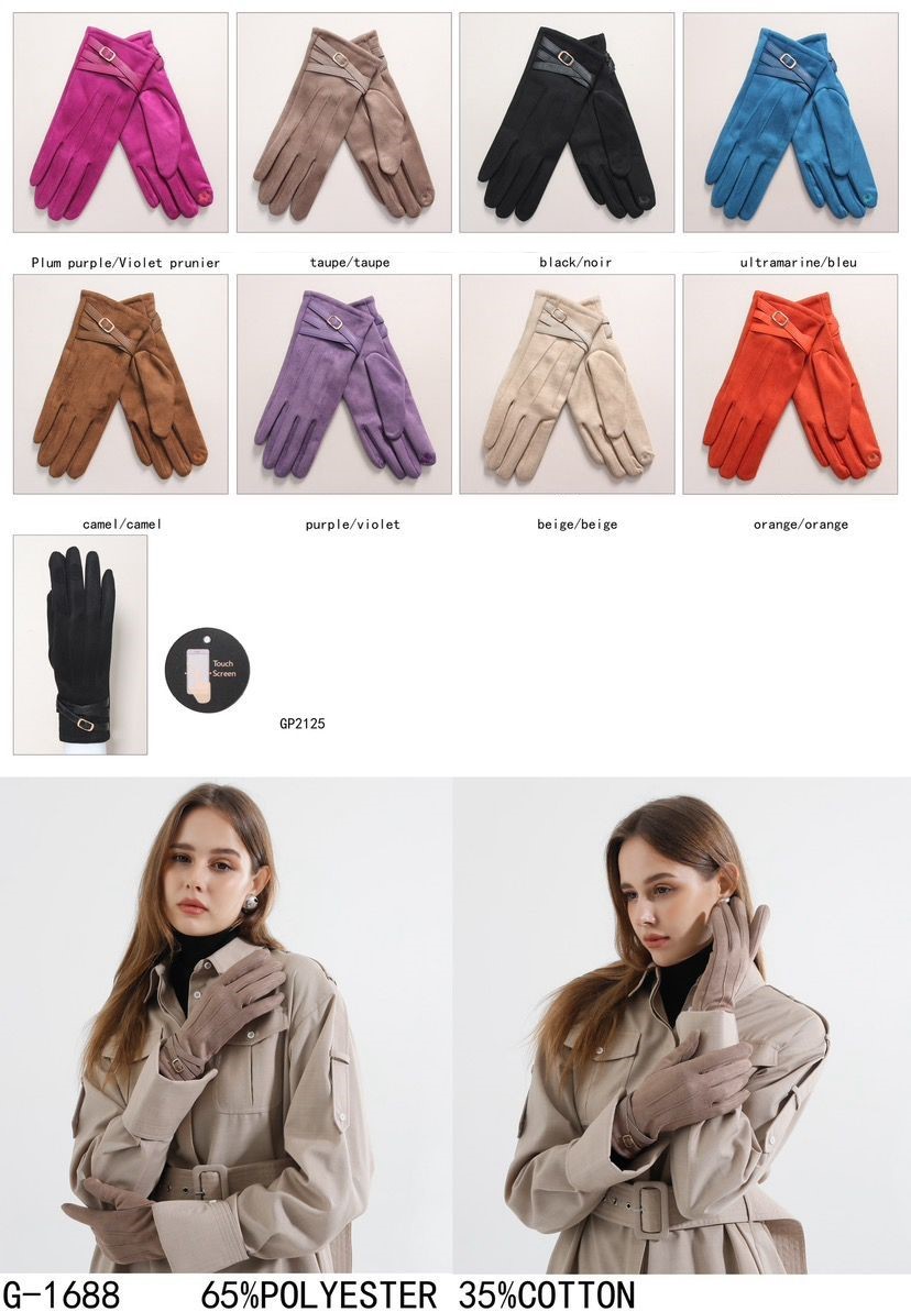 Belted Suedette Gloves