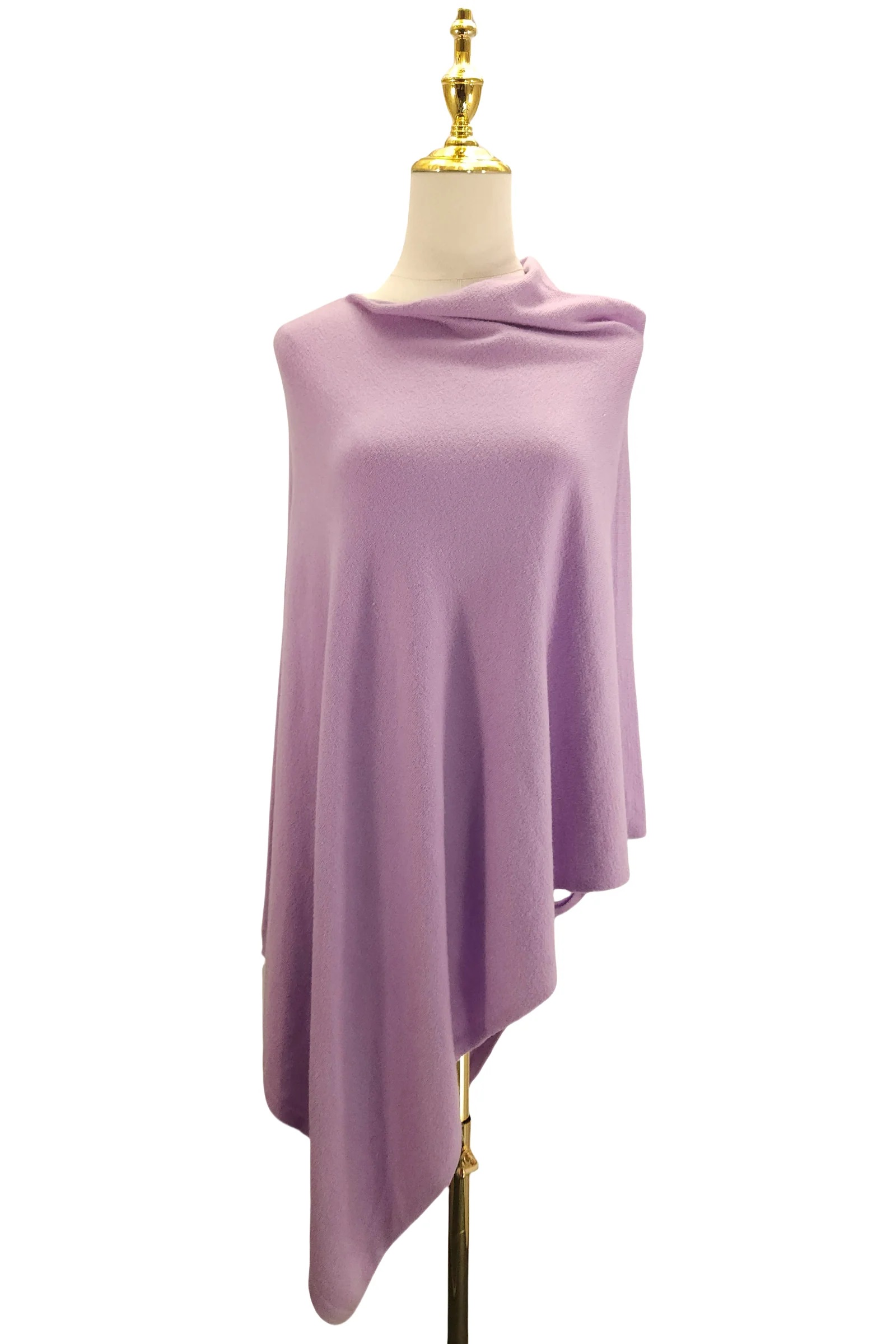 Cosy Plain Wool Soft Knit Poncho