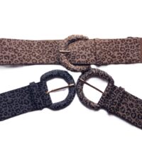 Leopard Print Elasticated Belts