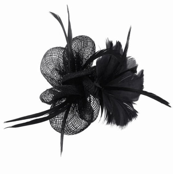 Feather Flower Sinamay Fascinators - Image 8