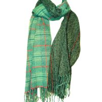 Tartan Frayed Two Tone Scarves
