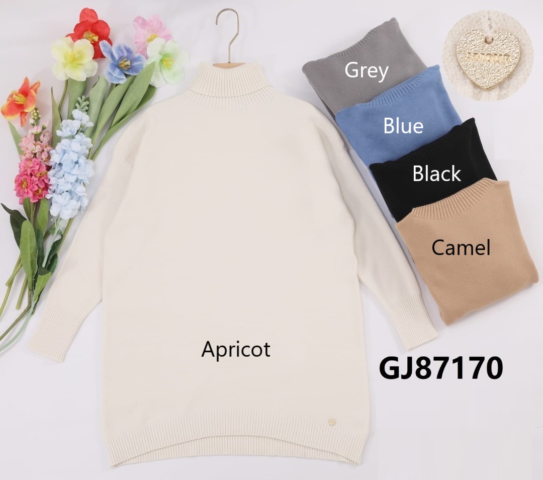 Knitted Polo Neck Tunic