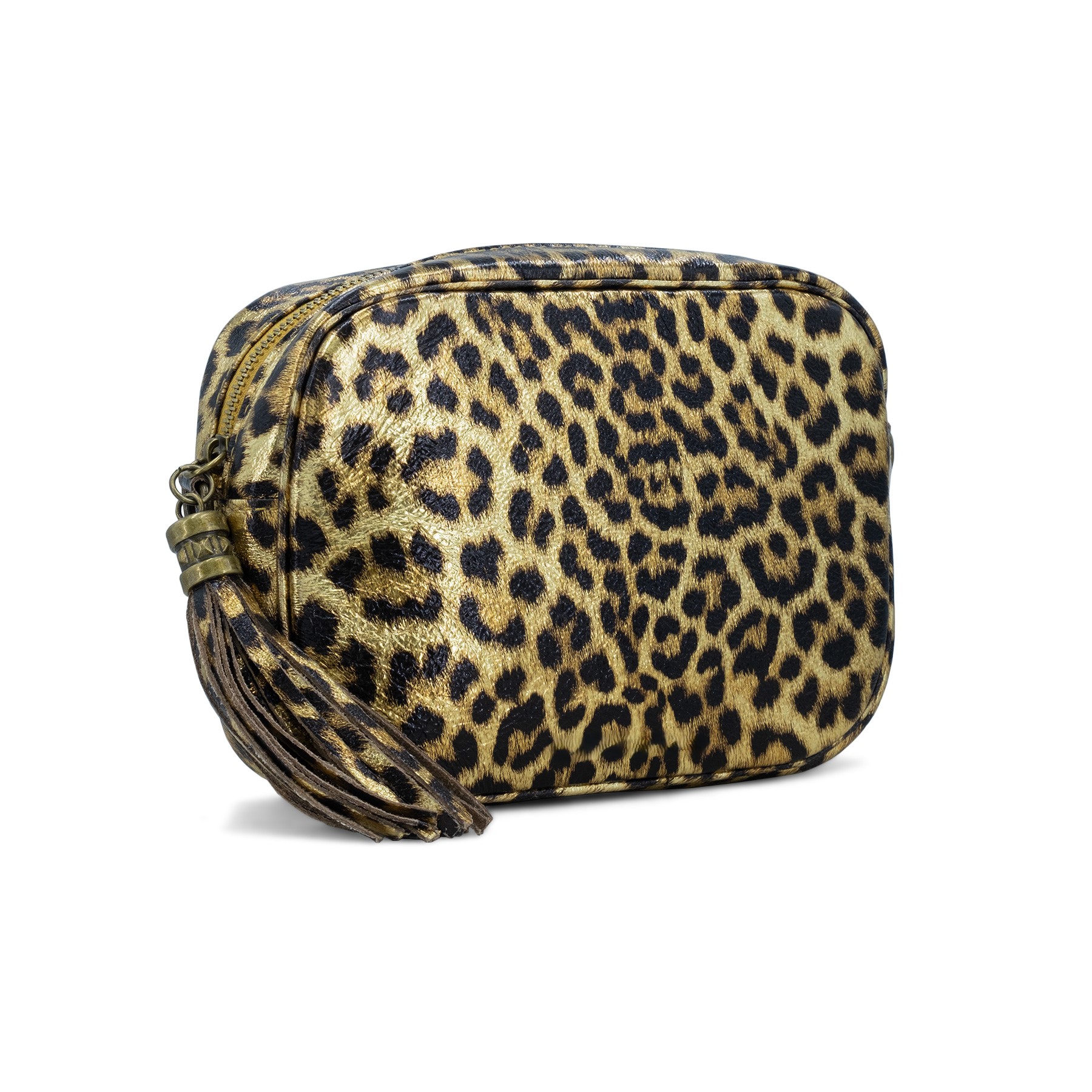 Animal Print Camera Leather Crossbody Bag - Image 5