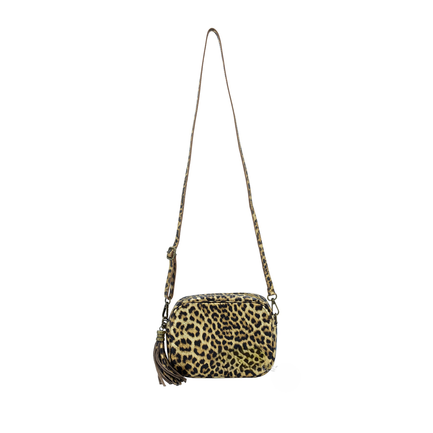 Animal Print Camera Leather Crossbody Bag - Image 6
