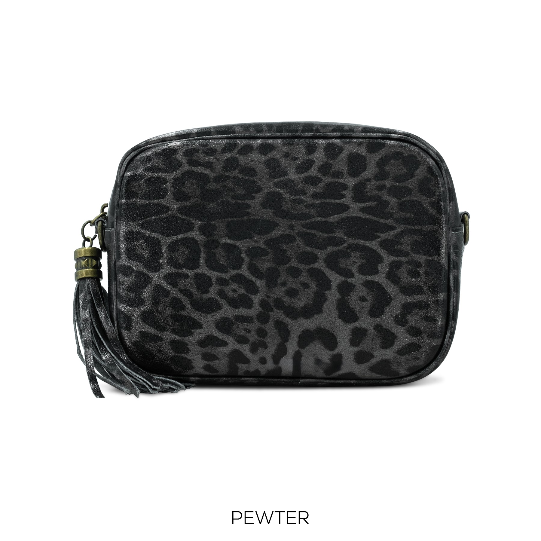 Animal Print Camera Leather Crossbody Bag - Image 8