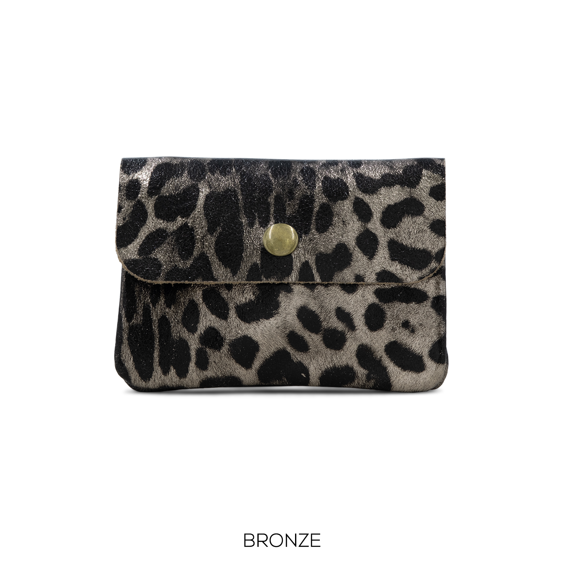 Animal Print Button Leather Purse - Image 7