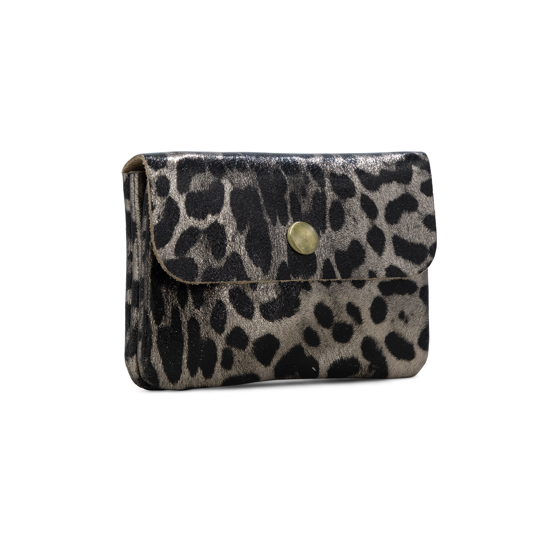 Animal Print Button Leather Purse - Image 3