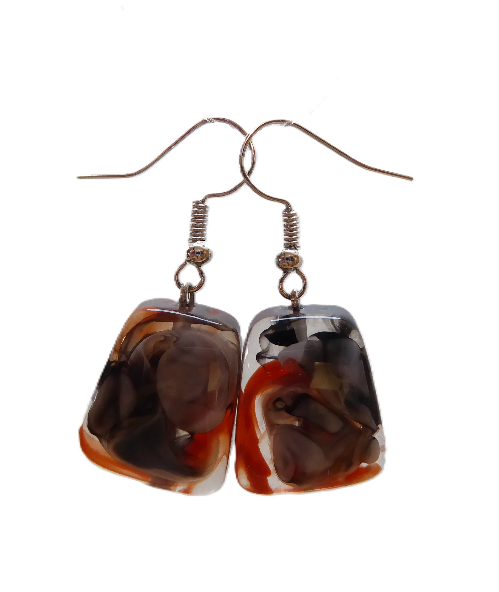 Multicoloured Marbled Resin Necklace Set - Image 3
