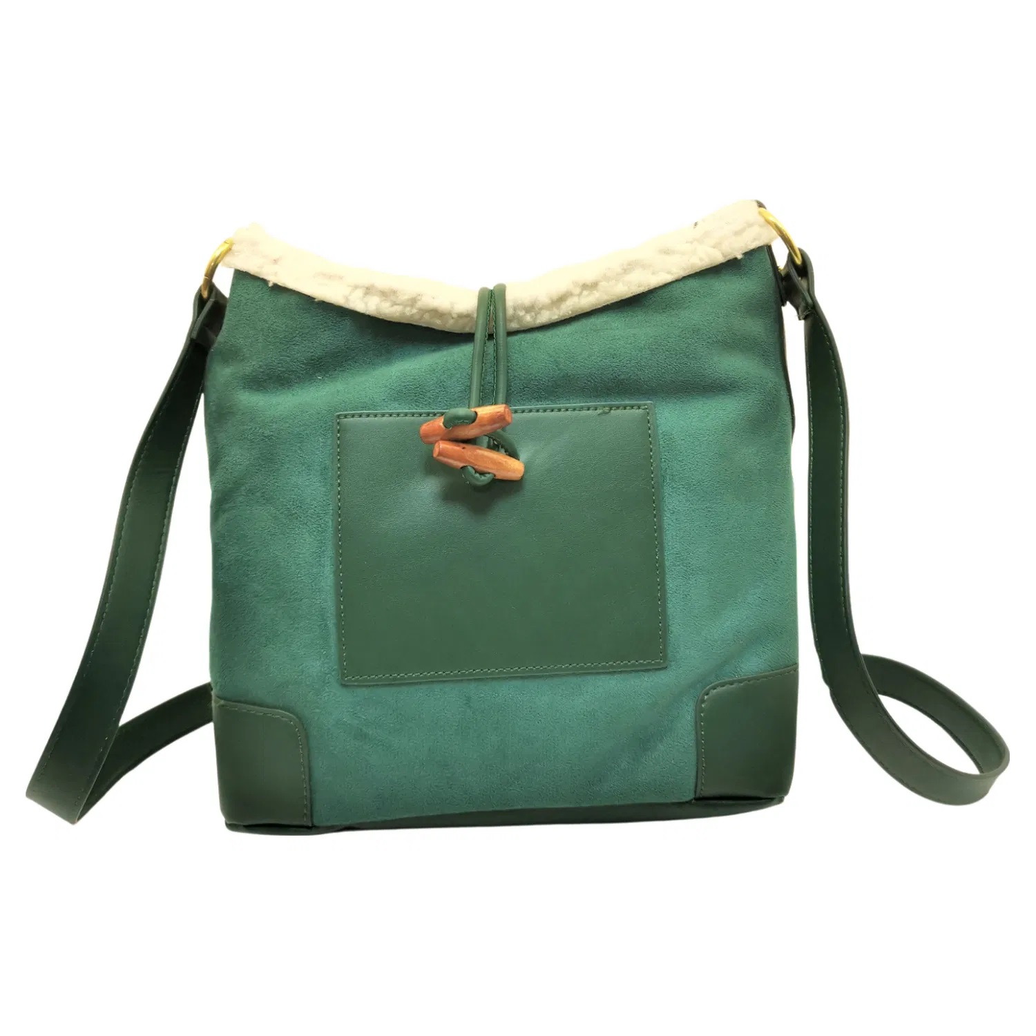 Soft Faux Fur Edge Messenger Bag - Image 8