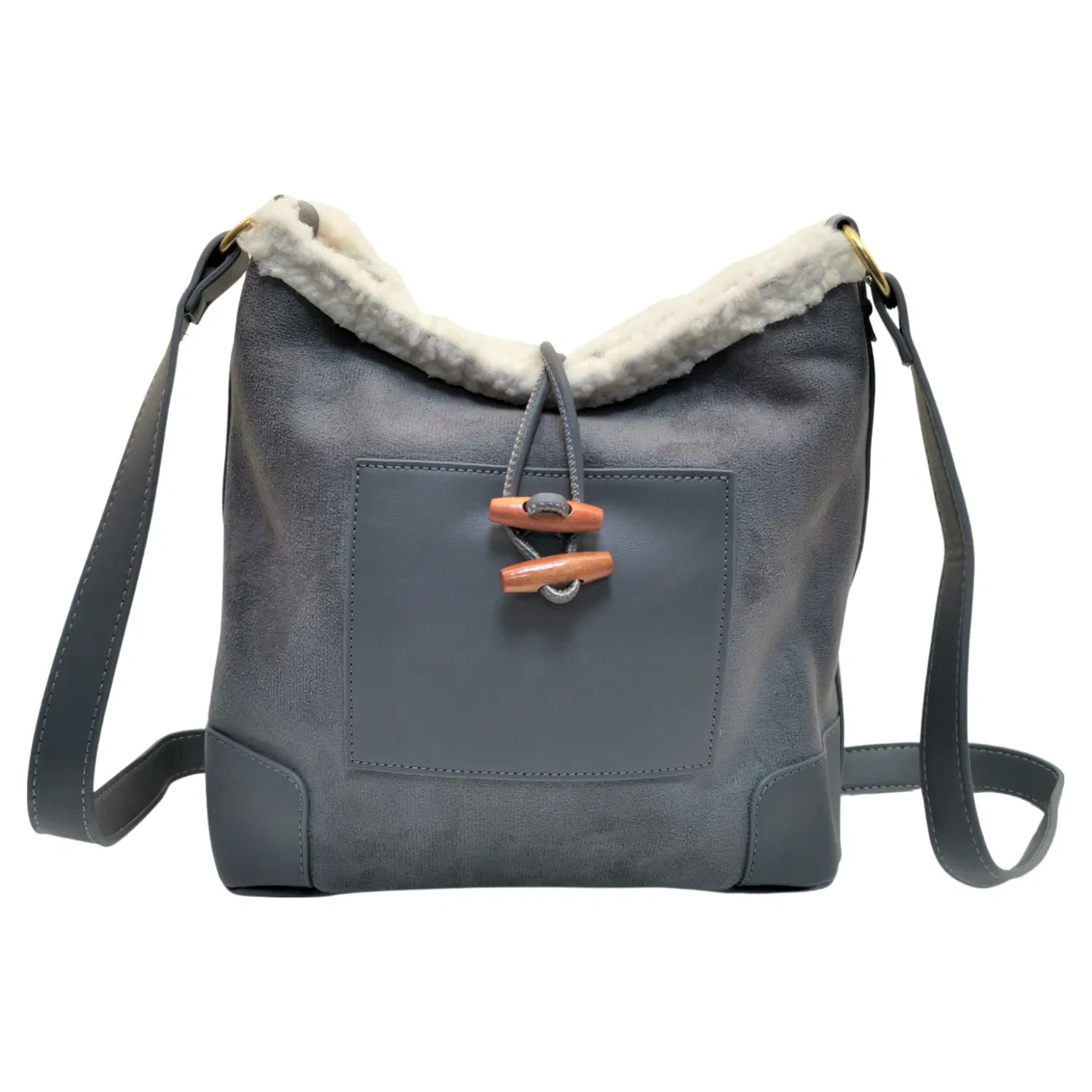 Soft Faux Fur Edge Messenger Bag - Image 7
