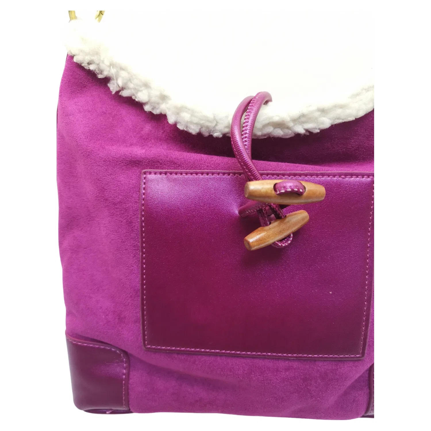 Soft Faux Fur Edge Messenger Bag - Image 6