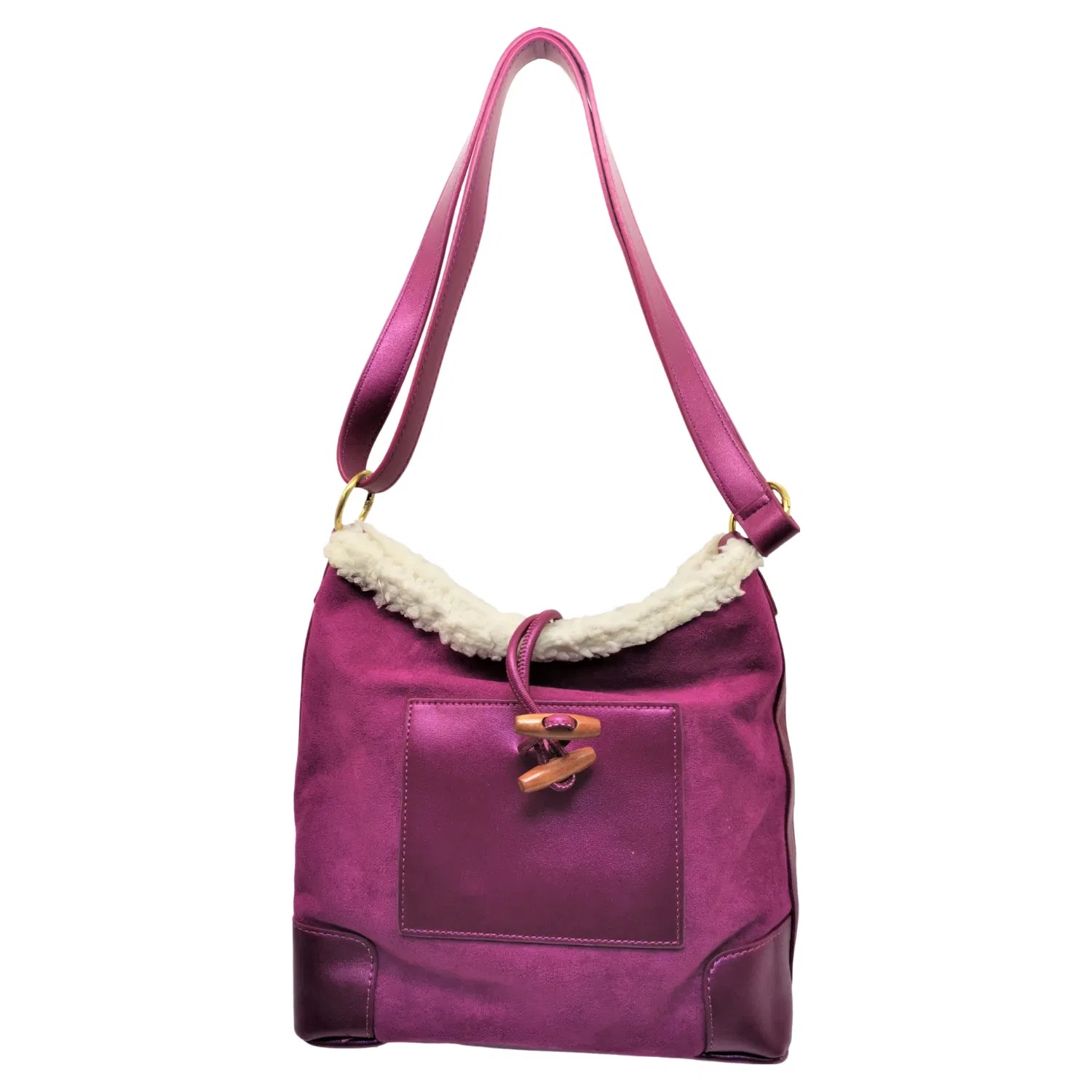 Soft Faux Fur Edge Messenger Bag - Image 5