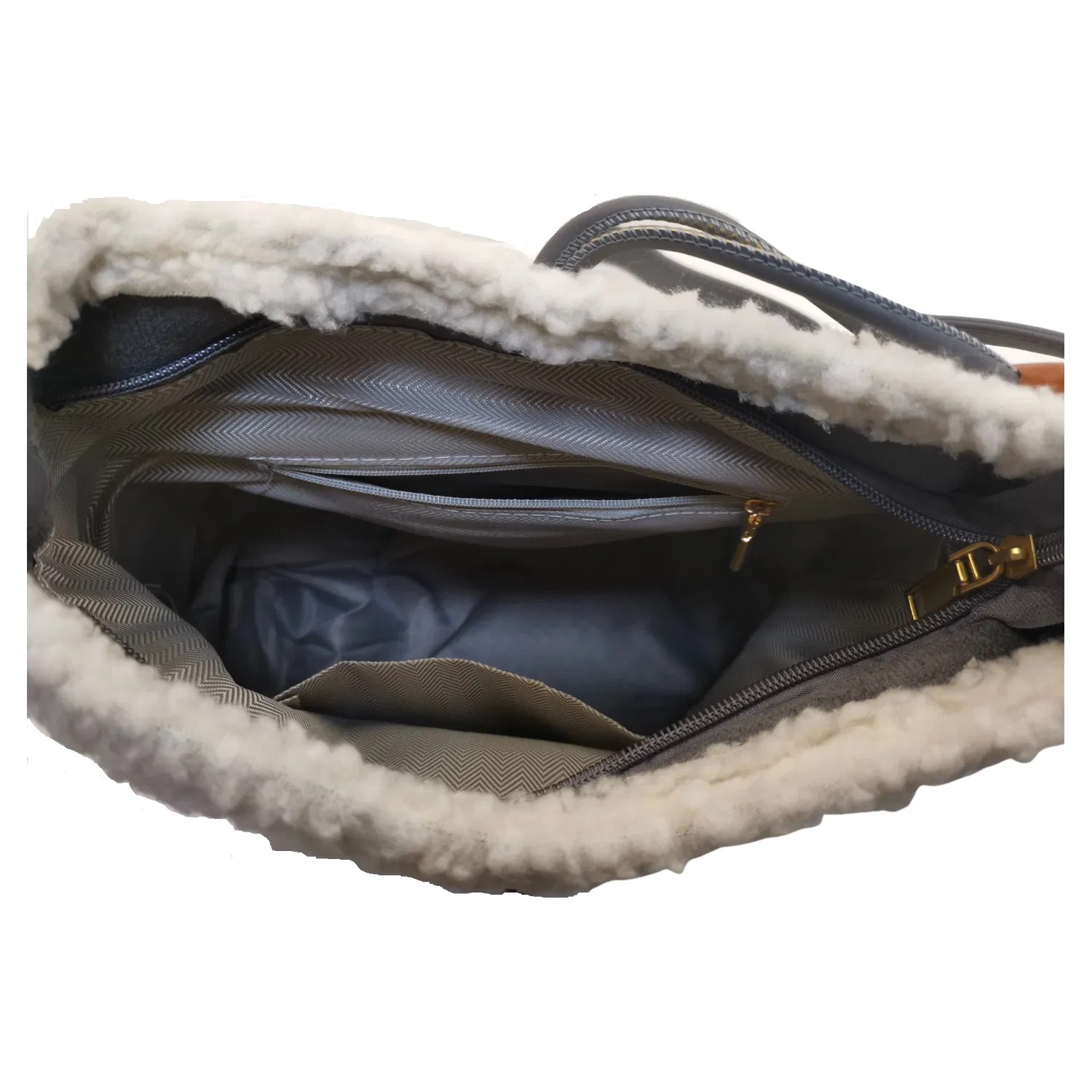 Soft Faux Fur Edge Messenger Bag - Image 3
