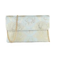 Textured Jacquard Vintage Clutch Bag