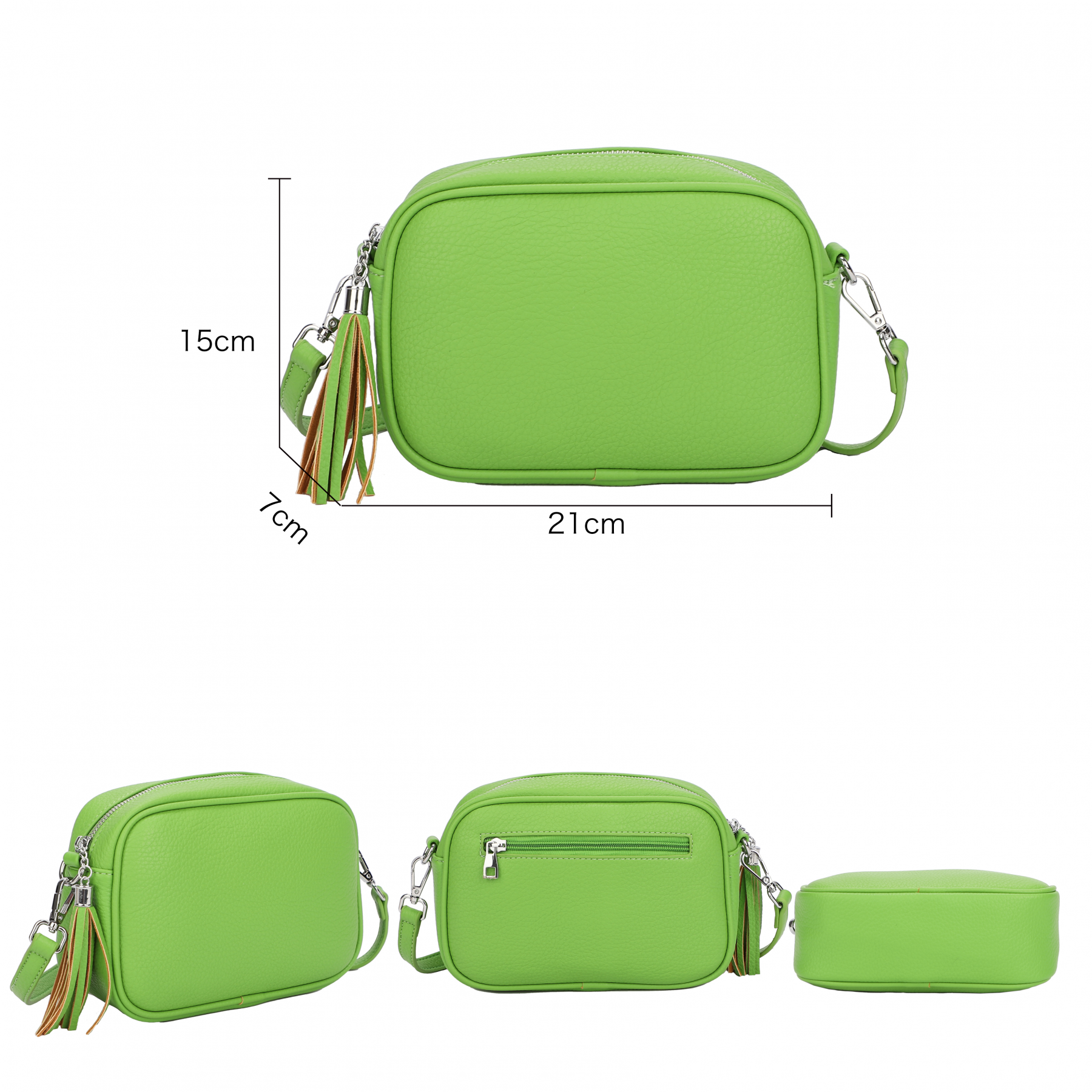 Tan Faux Leather Camera Crossbody Bag - Image 2