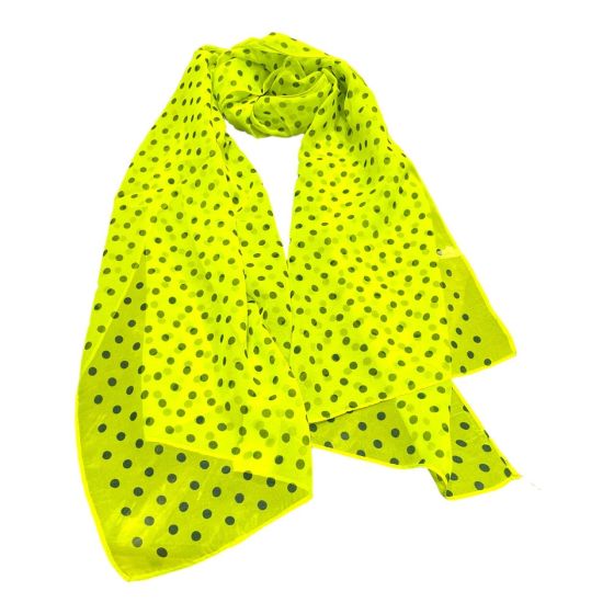 Polka Dot Chiffon Scarf