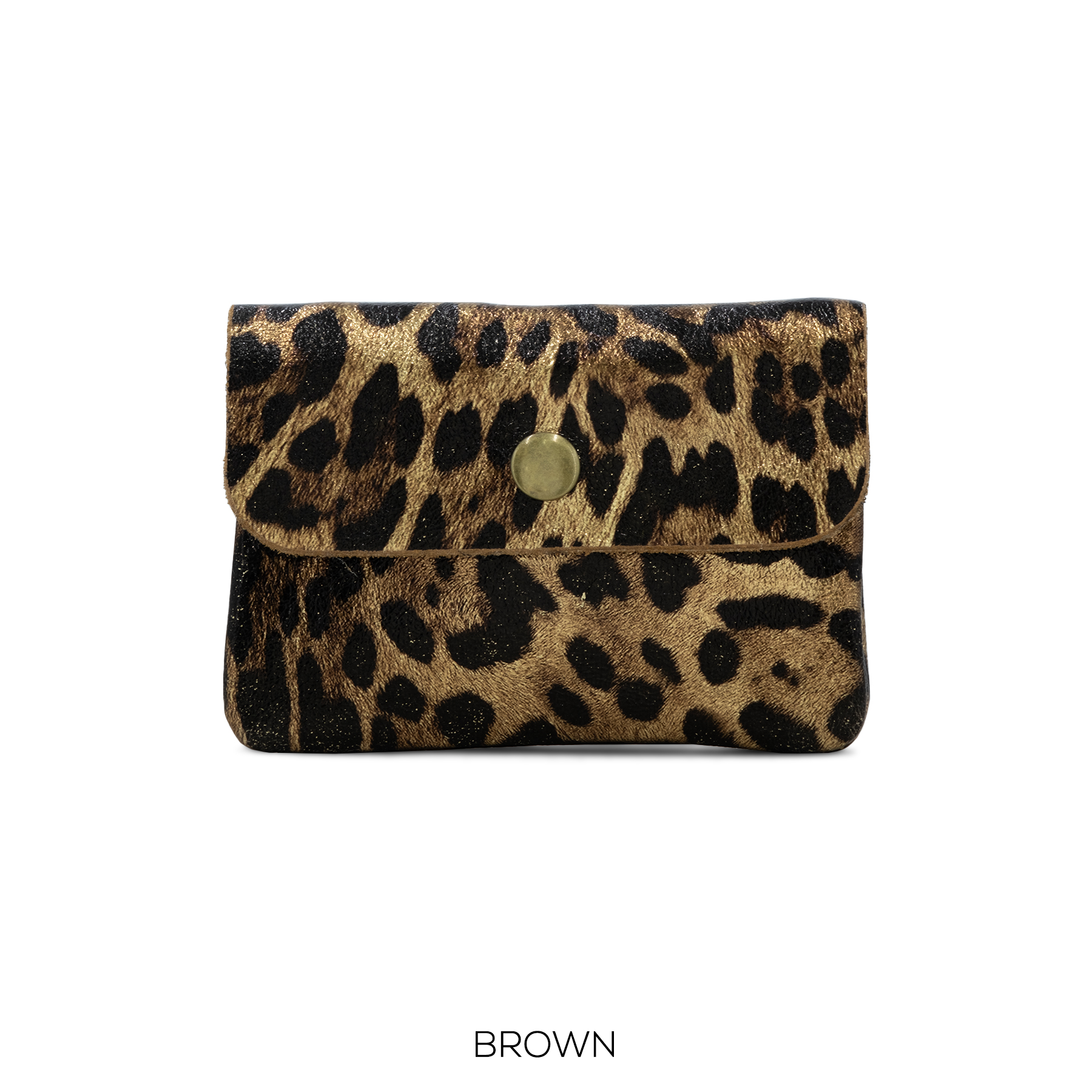 Animal Print Button Leather Purse - Image 8