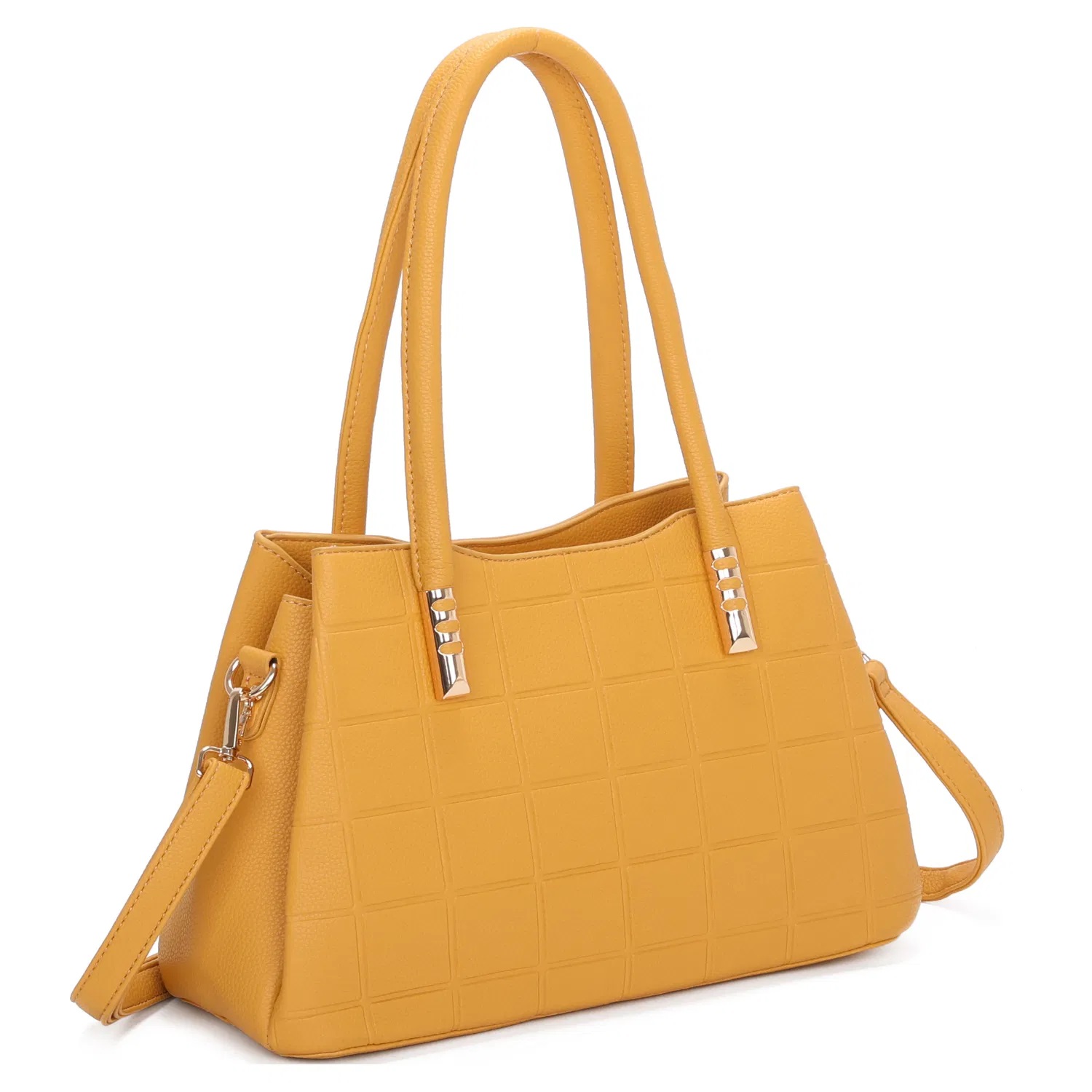 Medium Checked Print 3 Compartment Tote Bag - Image 3
