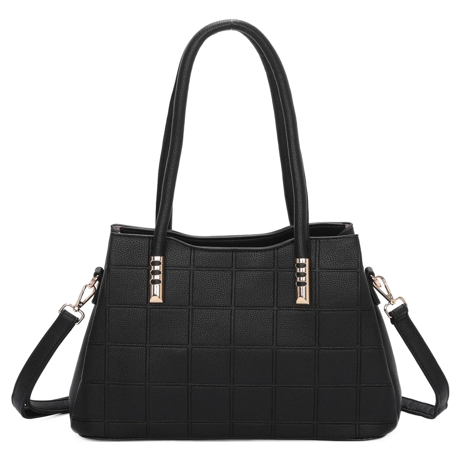 Medium Checked Print 3 Compartment Tote Bag - Image 5