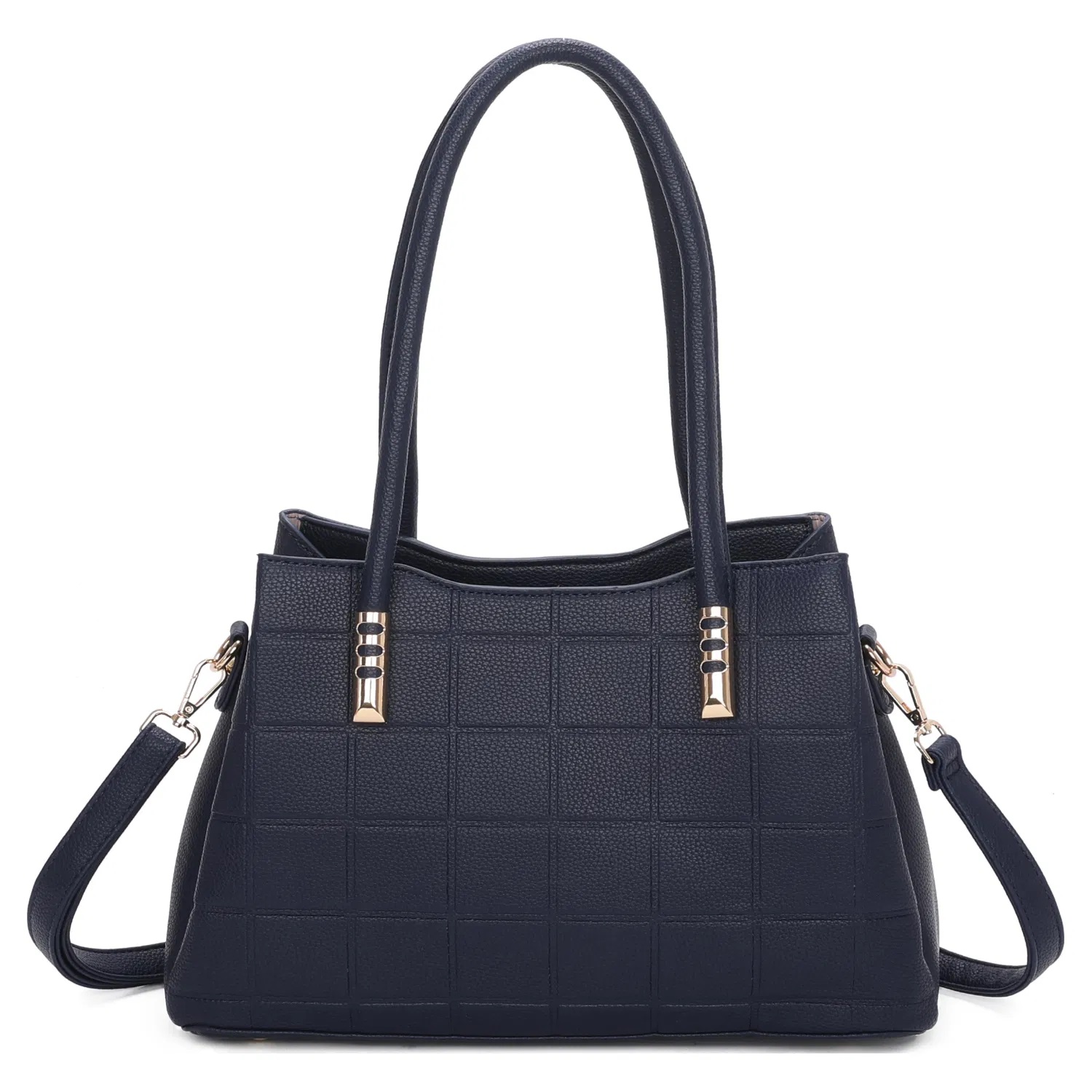 Medium Checked Print 3 Compartment Tote Bag - Image 9