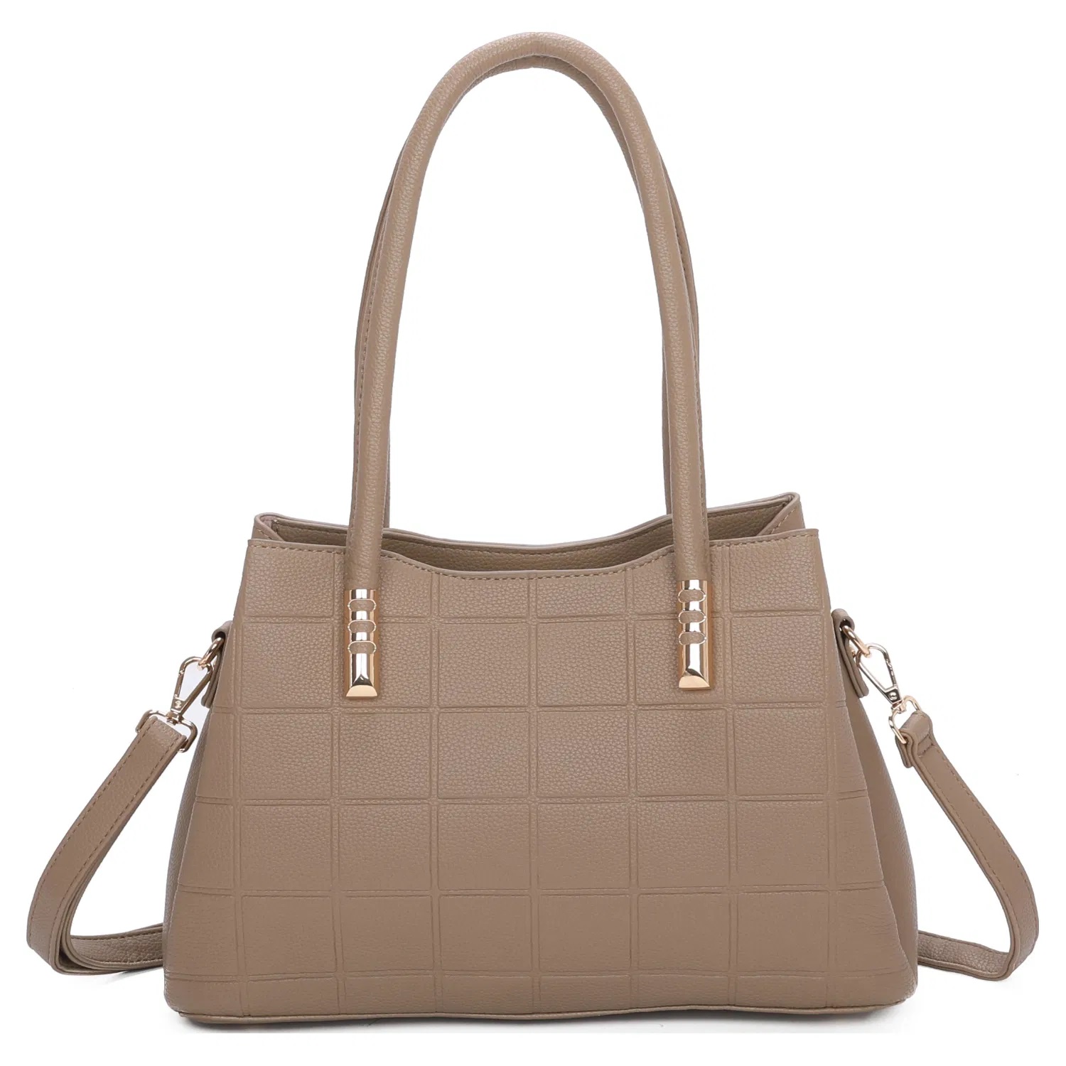 Medium Checked Print 3 Compartment Tote Bag - Image 11