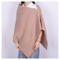 Textured Buttoned Multi-Wear Poncho