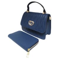 2 in 1 Quilted Satchel Bag with a Purse