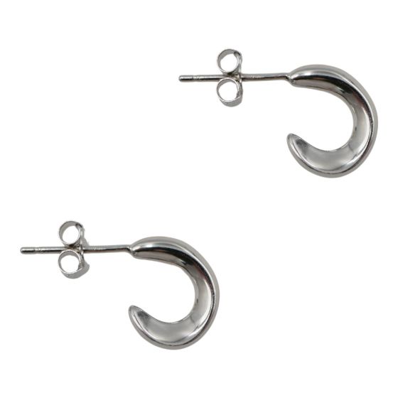 925 Silver Half Hoop Earrings