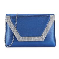 Shimmer Diamante Envelope Clutch Bag
