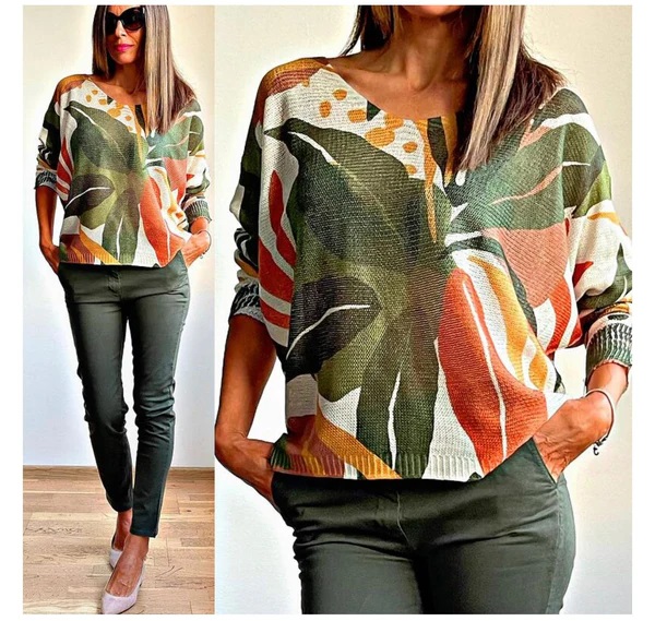 Pink Tropical Fine Knit Top - Image 3