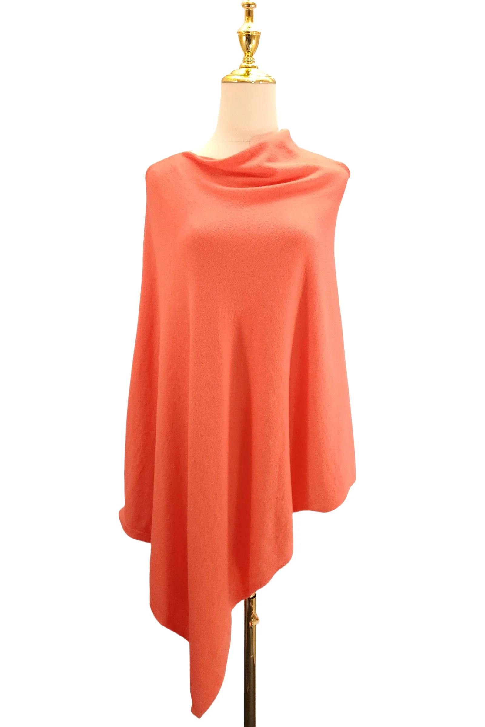 Cosy Plain Wool Soft Knit Poncho - Image 7
