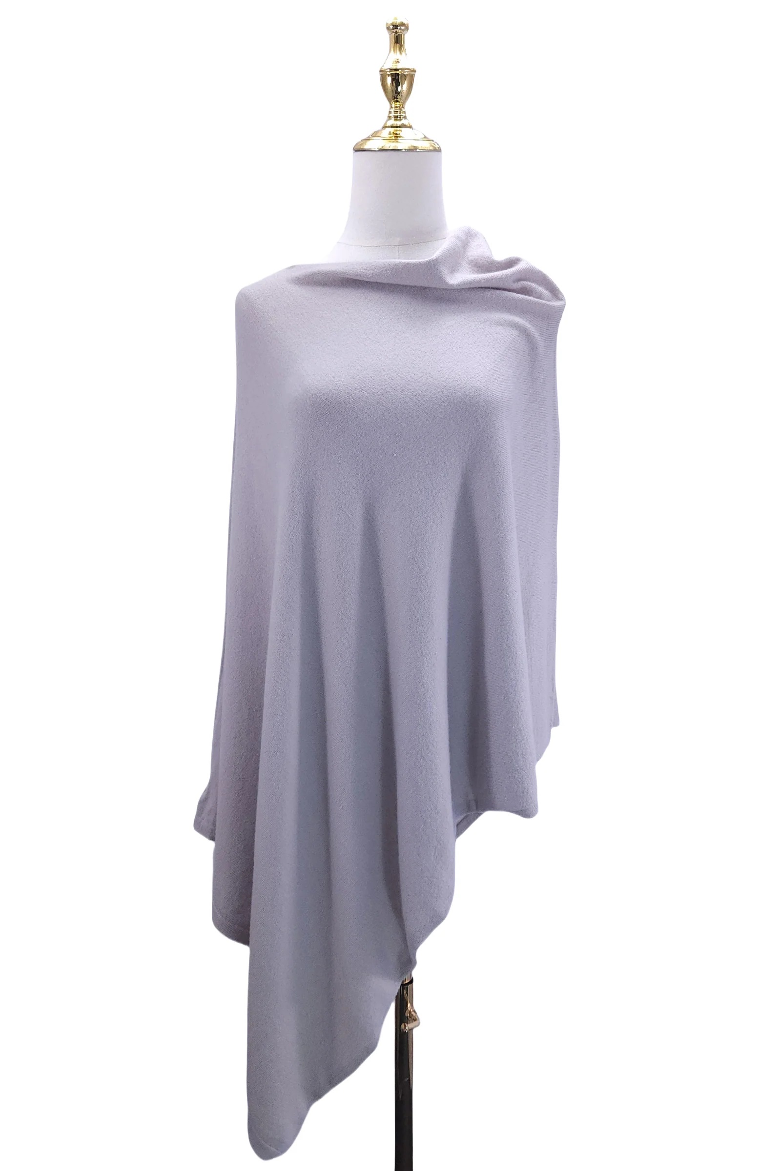 Cosy Plain Wool Soft Knit Poncho - Image 8