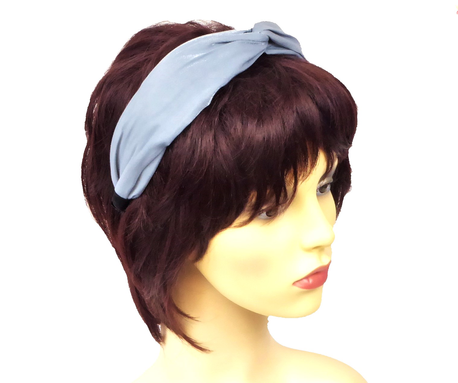 Pale Blue Satin Alice Band - Image 2