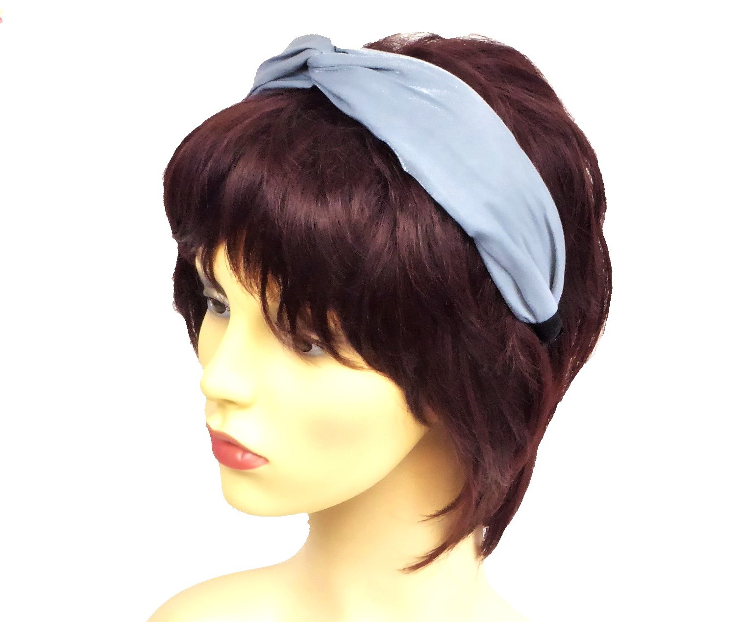 Pale Blue Satin Alice Band - Image 3