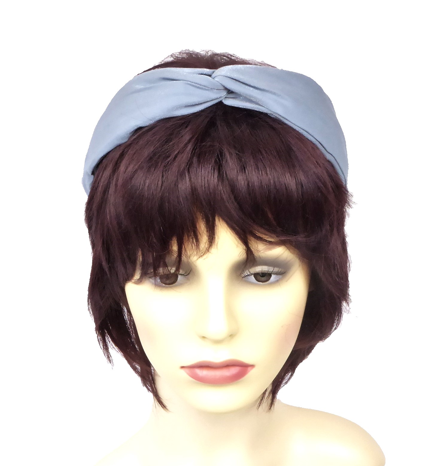 Pale Blue Satin Alice Band