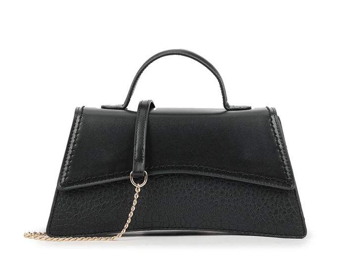 Top Handle Multi Textured Clutch Bag - Image 4