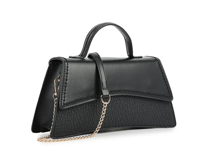Top Handle Multi Textured Clutch Bag - Image 5