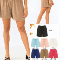Plain Plisse Shorts