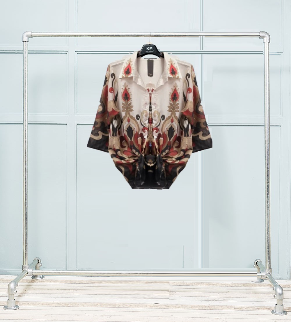 Tencel Printed Tie Shirt