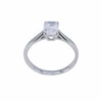 925 Silver Baguette Solitaire CZ Ring