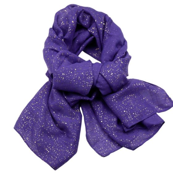 Foil Speckled Print Maxi Scarves