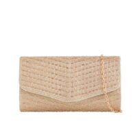 Full Diamante Emerald Cut Clutch Bag